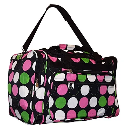 19" Fashion Multi Pocket Duffle Bag - Personalization Available (Blank - Multi Dot)