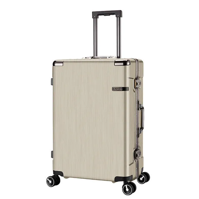 20'' 24'' Aluminum Frame Pc Spinner Travel Suitcase Hand Rolling Luggage Trolley With Tsa Lock