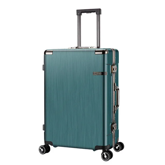 20'' 24'' Aluminum Frame Pc Spinner Travel Suitcase Hand Rolling Luggage Trolley With Tsa Lock