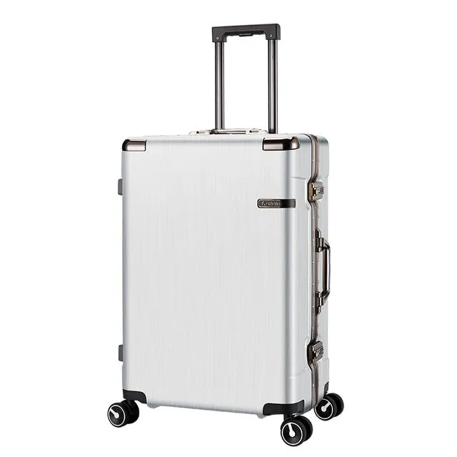 20'' 24'' Aluminum Frame Pc Spinner Travel Suitcase Hand Rolling Luggage Trolley With Tsa Lock