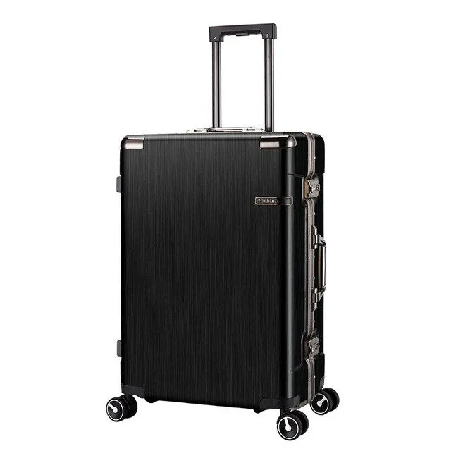 20'' 24'' Aluminum Frame Pc Spinner Travel Suitcase Hand Rolling Luggage Trolley With Tsa Lock