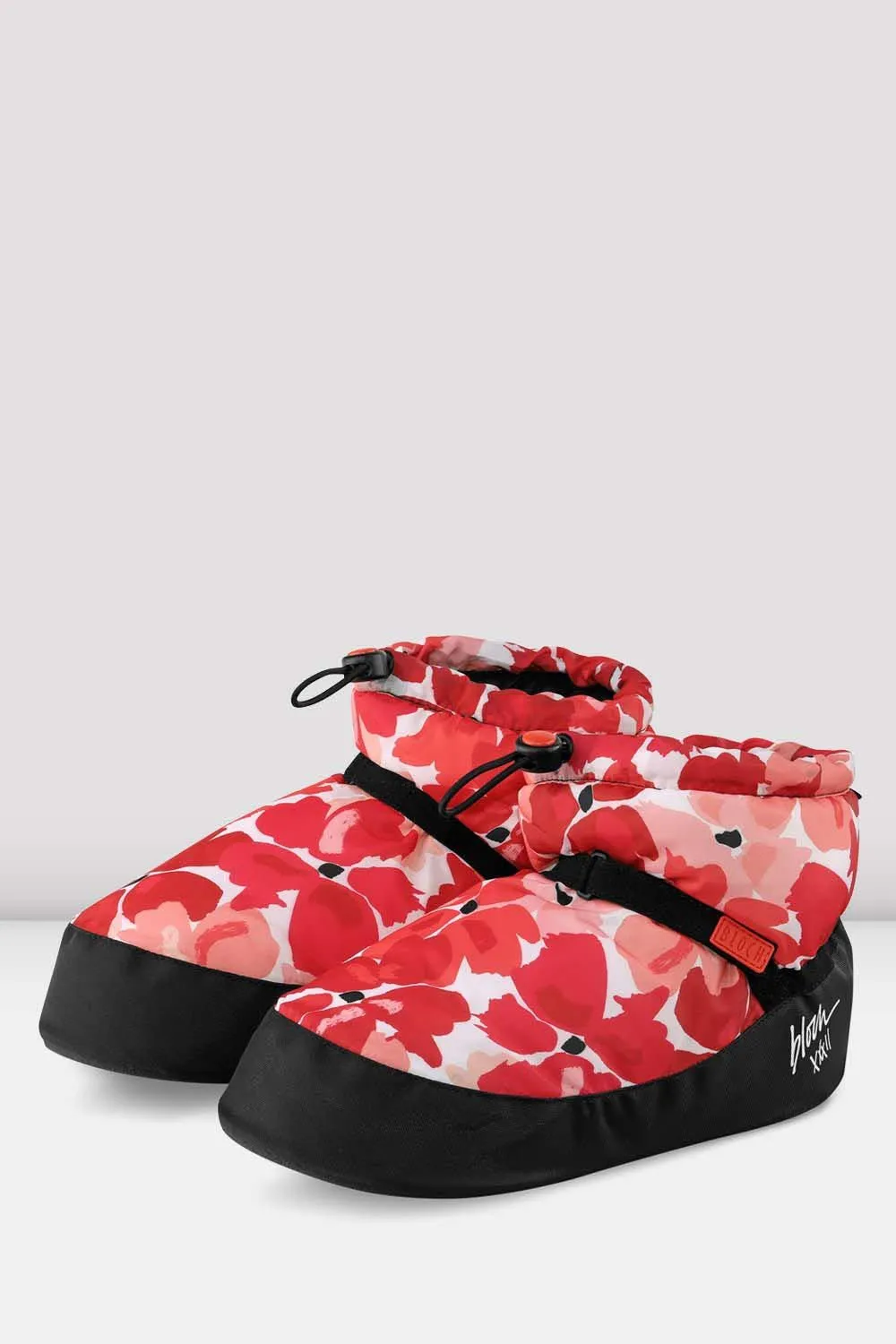 Adult Hibiscus Print Ankle Warm Up Booties