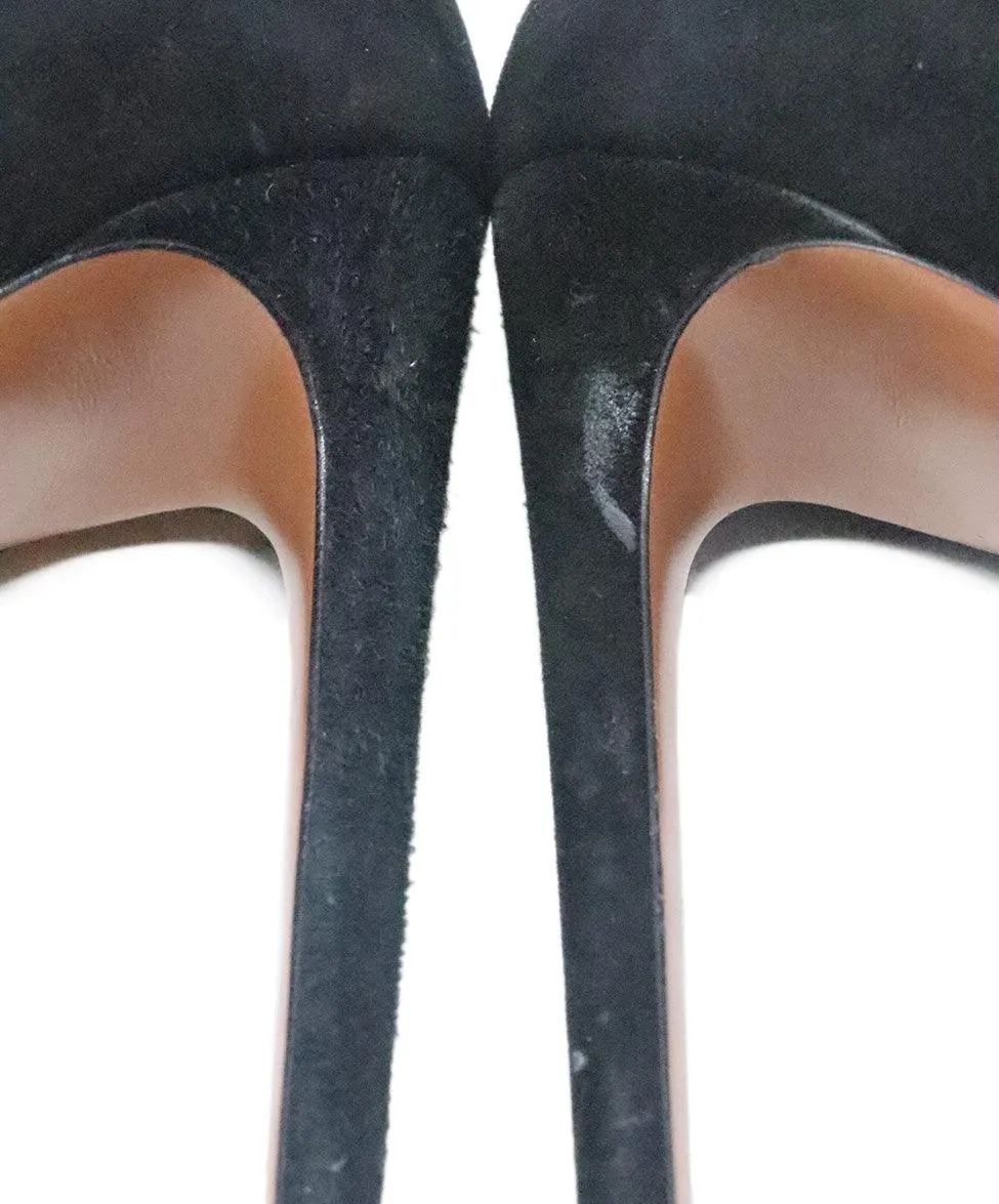 Alaia Black Suede Heels sz 7