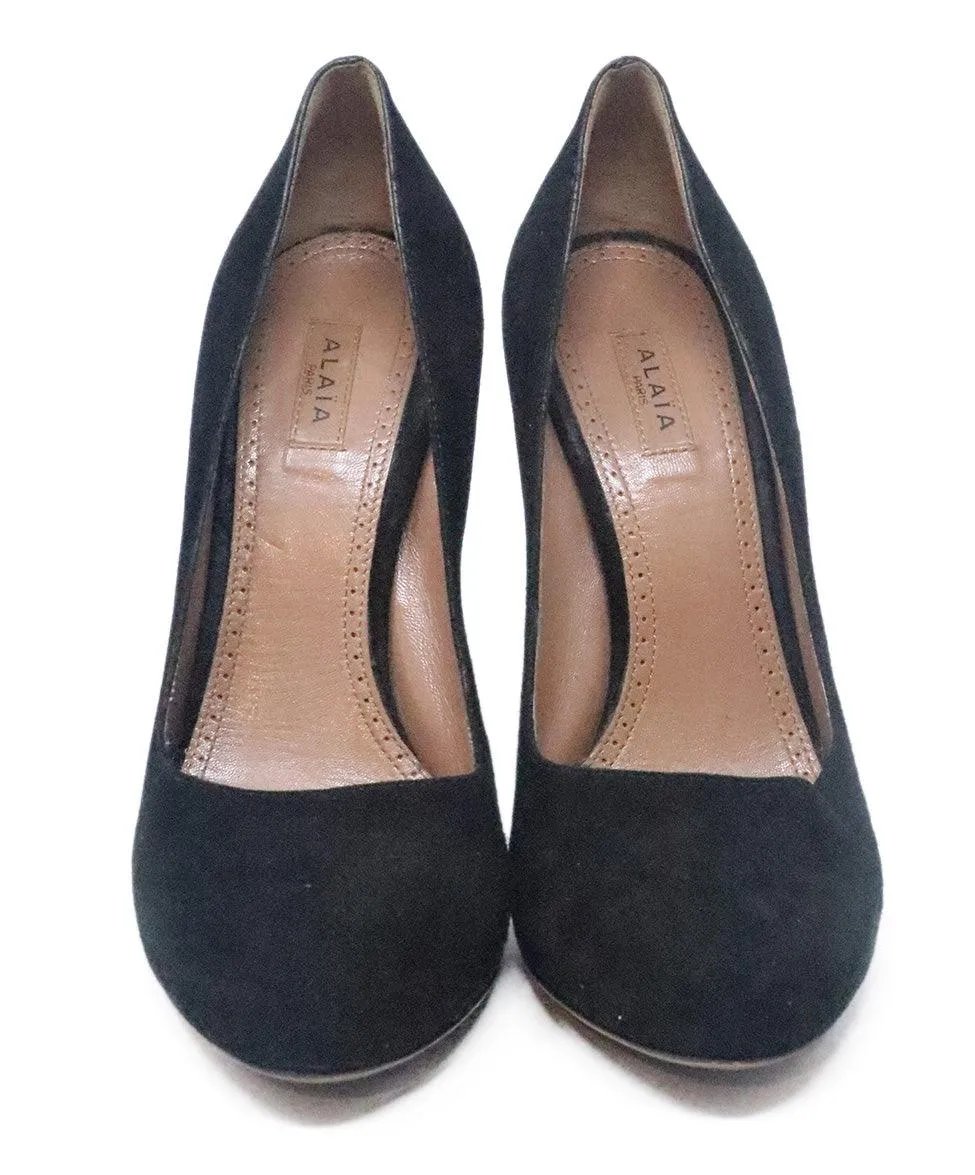 Alaia Black Suede Heels sz 7