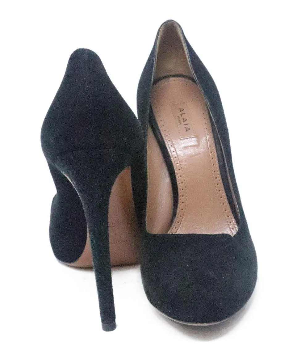 Alaia Black Suede Heels sz 7