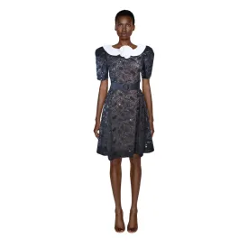 ARNOLD SCAASI Belle De Jour Black Sequin Lace Cocktail Dress | Size US 10