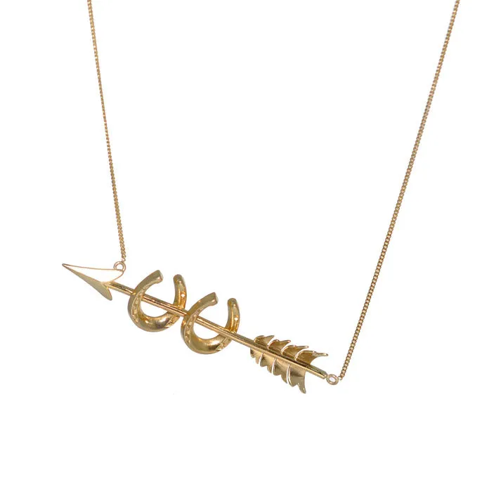 Arrow Horse Shoe Necklace