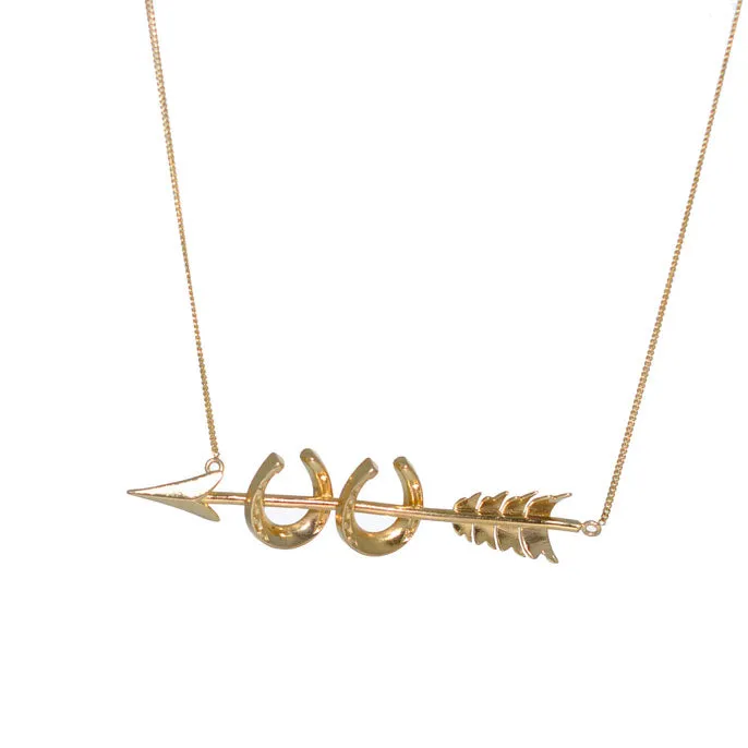 Arrow Horse Shoe Necklace