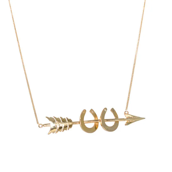 Arrow Horse Shoe Necklace