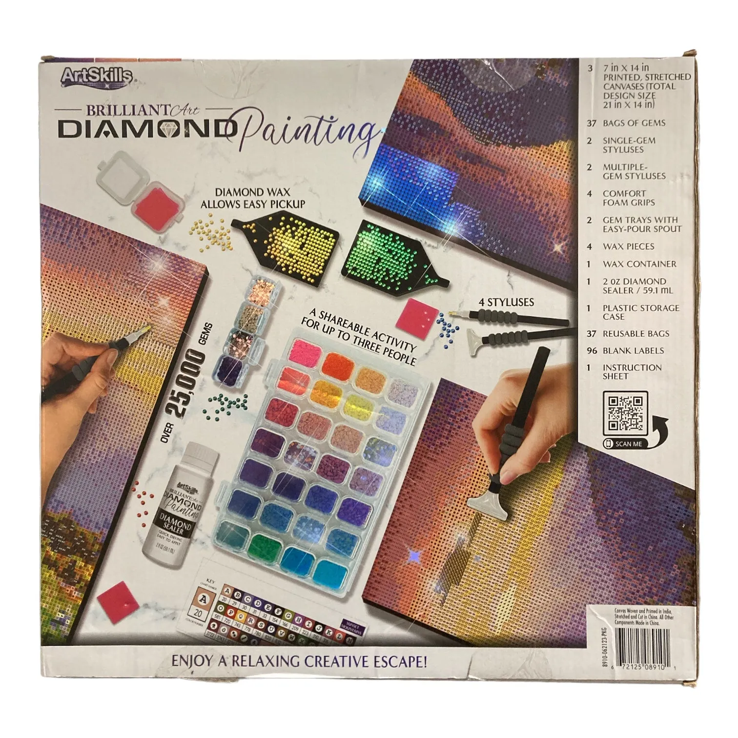 ArtSkills Brilliant Art Diamond Painting Kits, Sunset Mountains