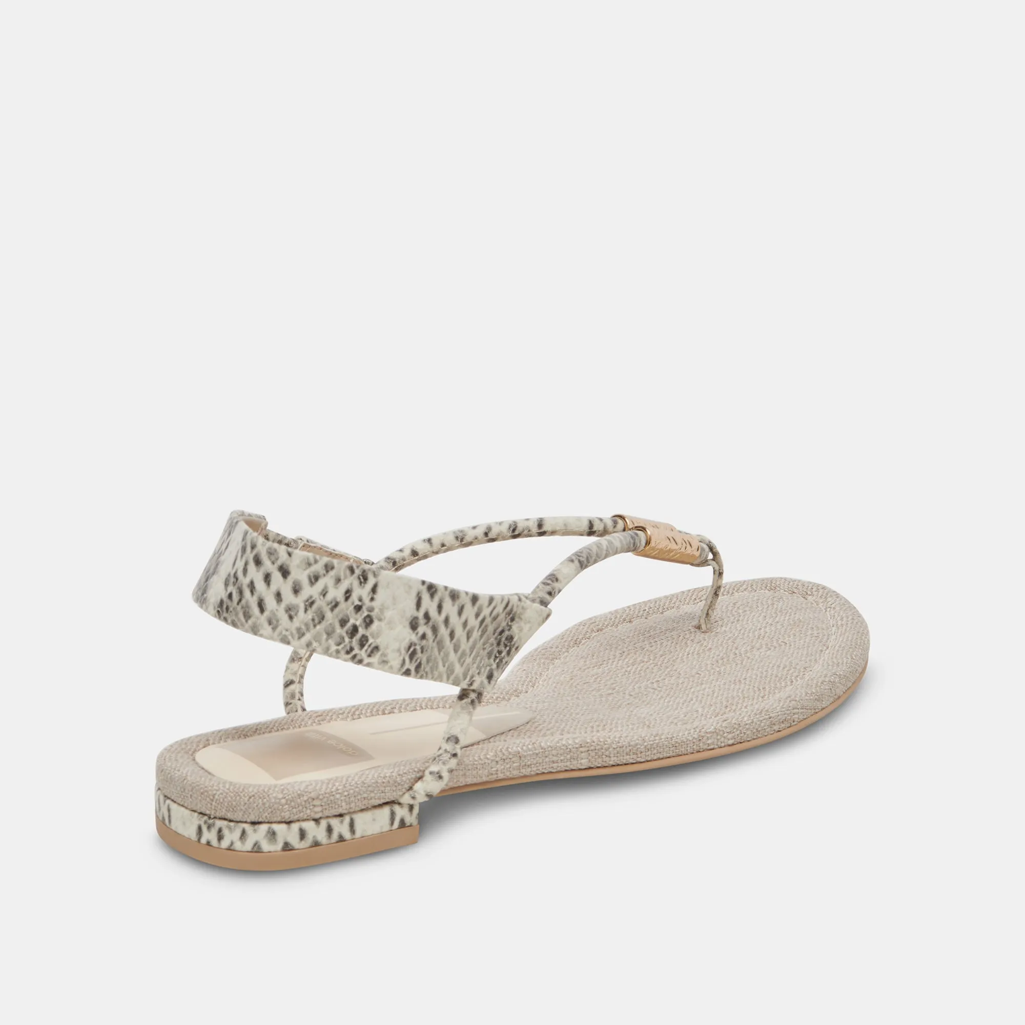 BACEY SANDALS GREY WHITE EMBOSSED STELLA