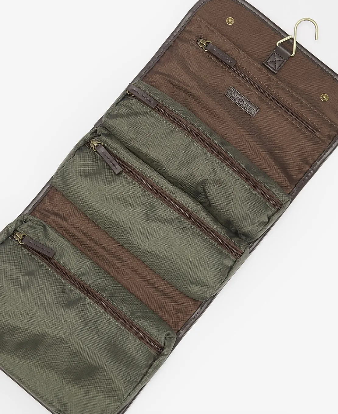 Barbour Wax Hanging Washbag Olive