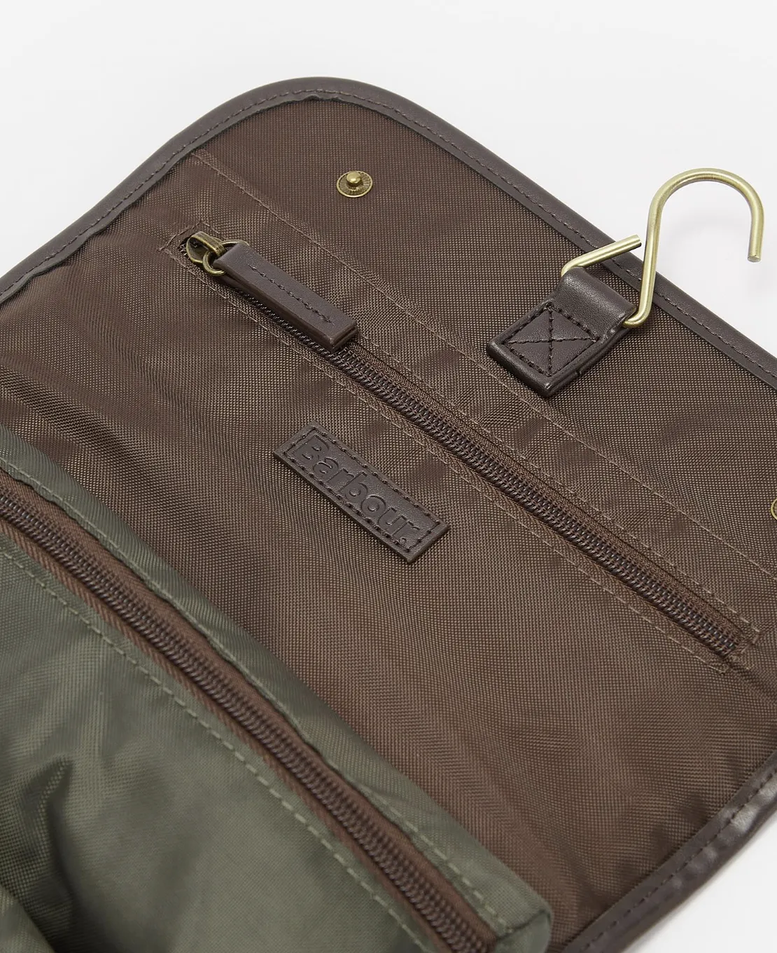 Barbour Wax Hanging Washbag Olive