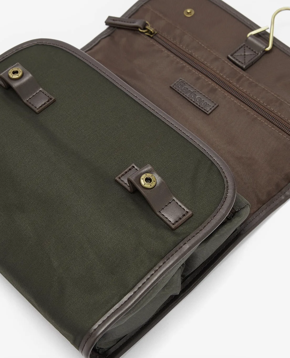 Barbour Wax Hanging Washbag Olive