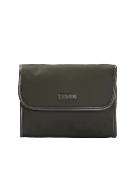 Barbour Wax Hanging Washbag Olive