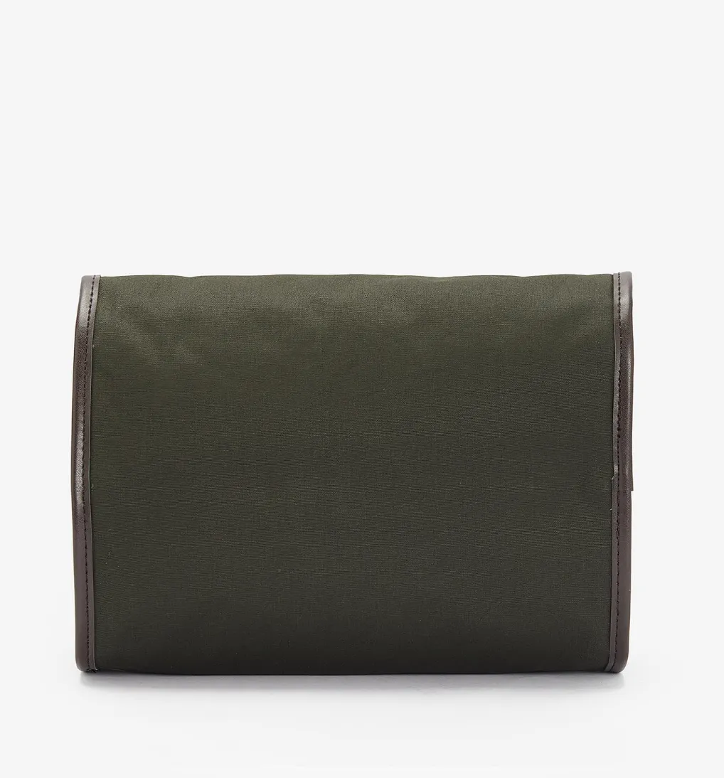 Barbour Wax Hanging Washbag Olive