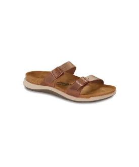 Birkenstock Sierra Cross Town Waxy Oiled Leather Ginger Brown Sandals