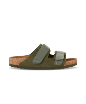 Birkenstock Uji Suede Leather Thyme Sandals