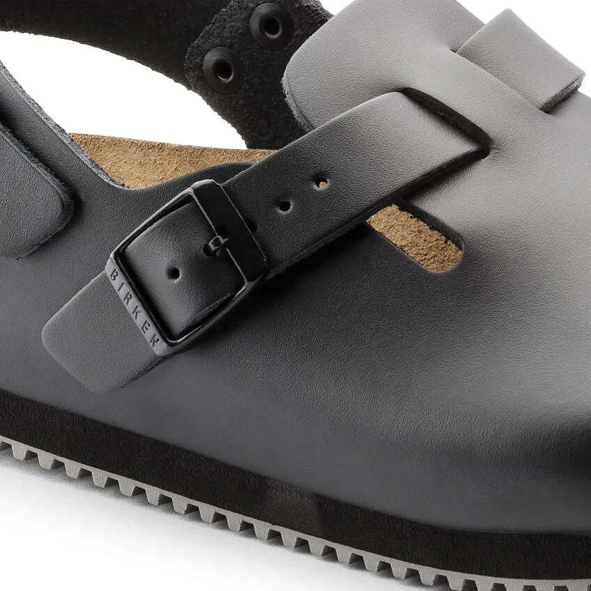 Birkenstock Unisex Tokio Super Grip Leather Sandals - Black, Narrow Fit for Ultimate Comfort