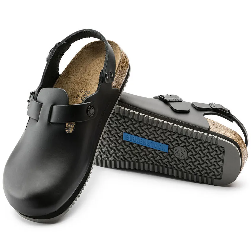 Birkenstock Unisex Tokio Super Grip Leather Sandals - Black, Narrow Fit for Ultimate Comfort