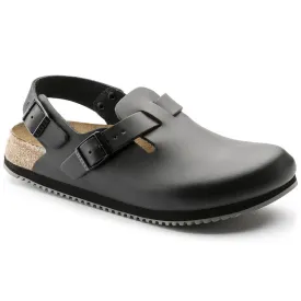 Birkenstock Unisex Tokio Super Grip Leather Sandals - Black, Narrow Fit for Ultimate Comfort