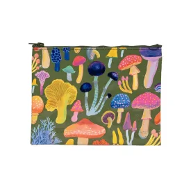 BLUE Q ZIPPER POUCH MUSHROOMS