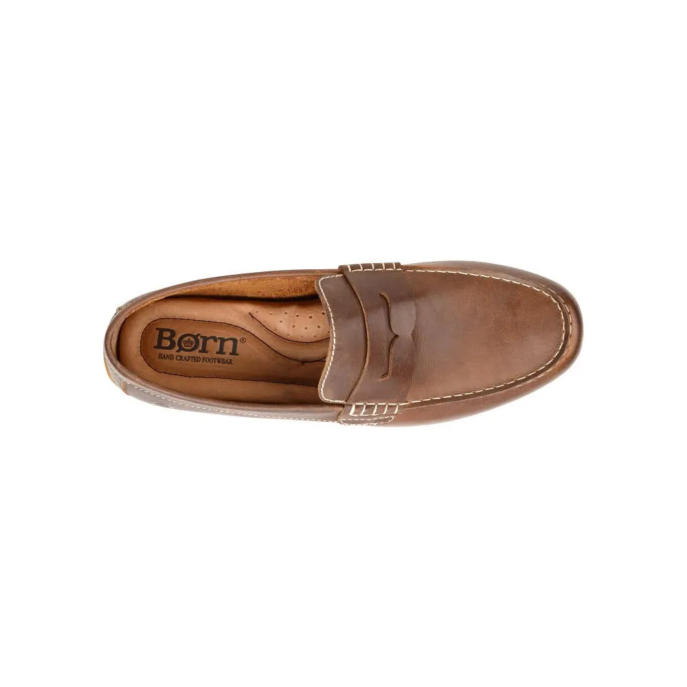 BORN ANDES SLIP ON PENNY LOAFER DARK BROWN - MENS