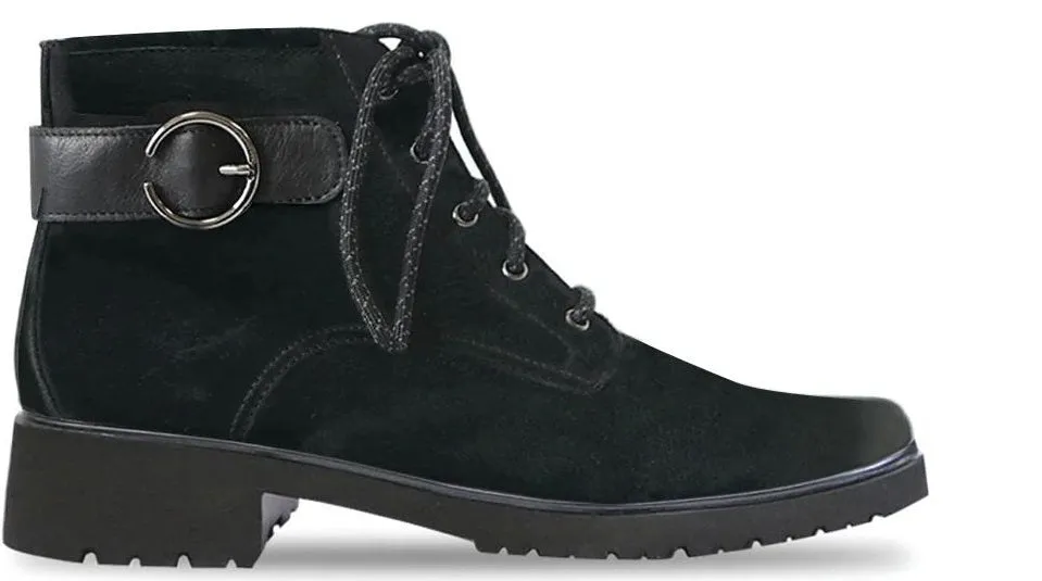 Bradley II Black Nubuck Ankle Boots