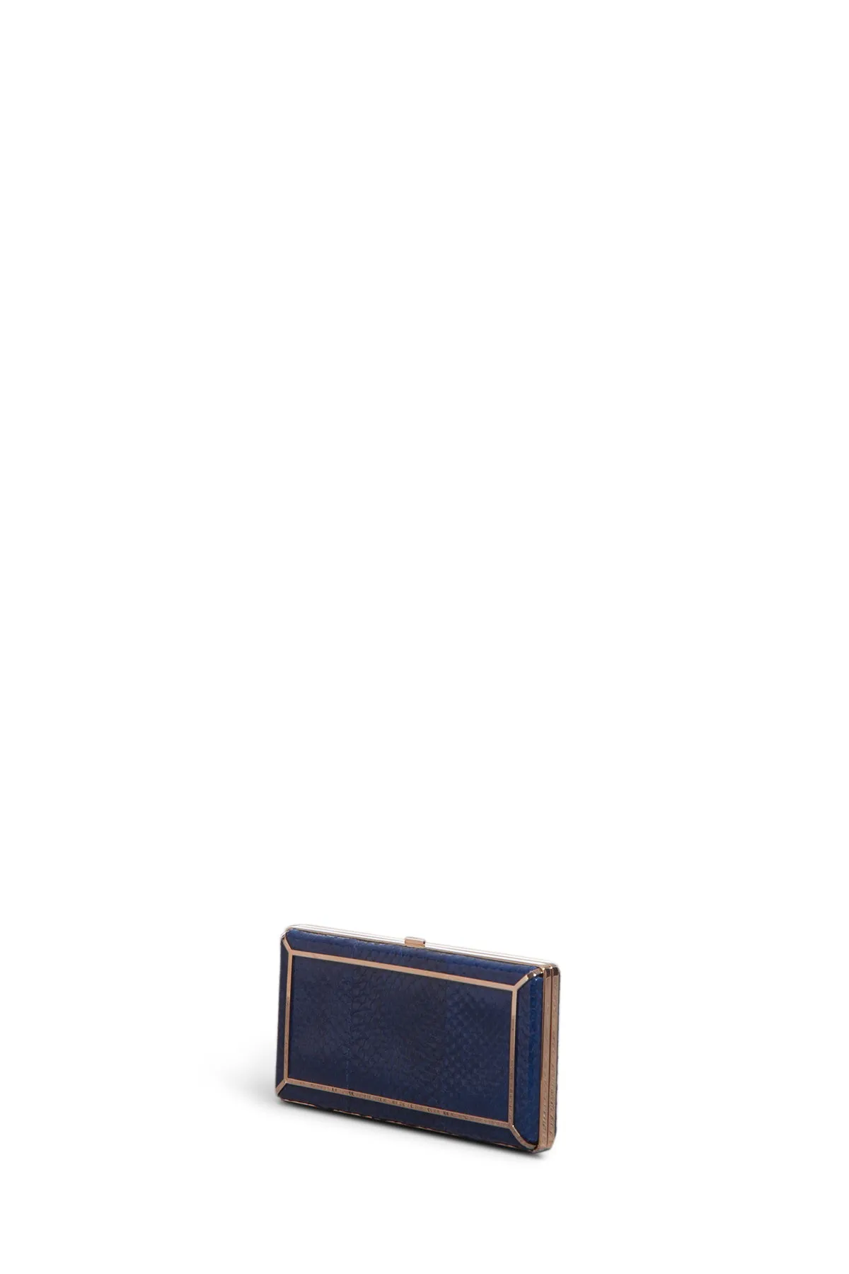 Callas Clutch in Navy Snakeskin