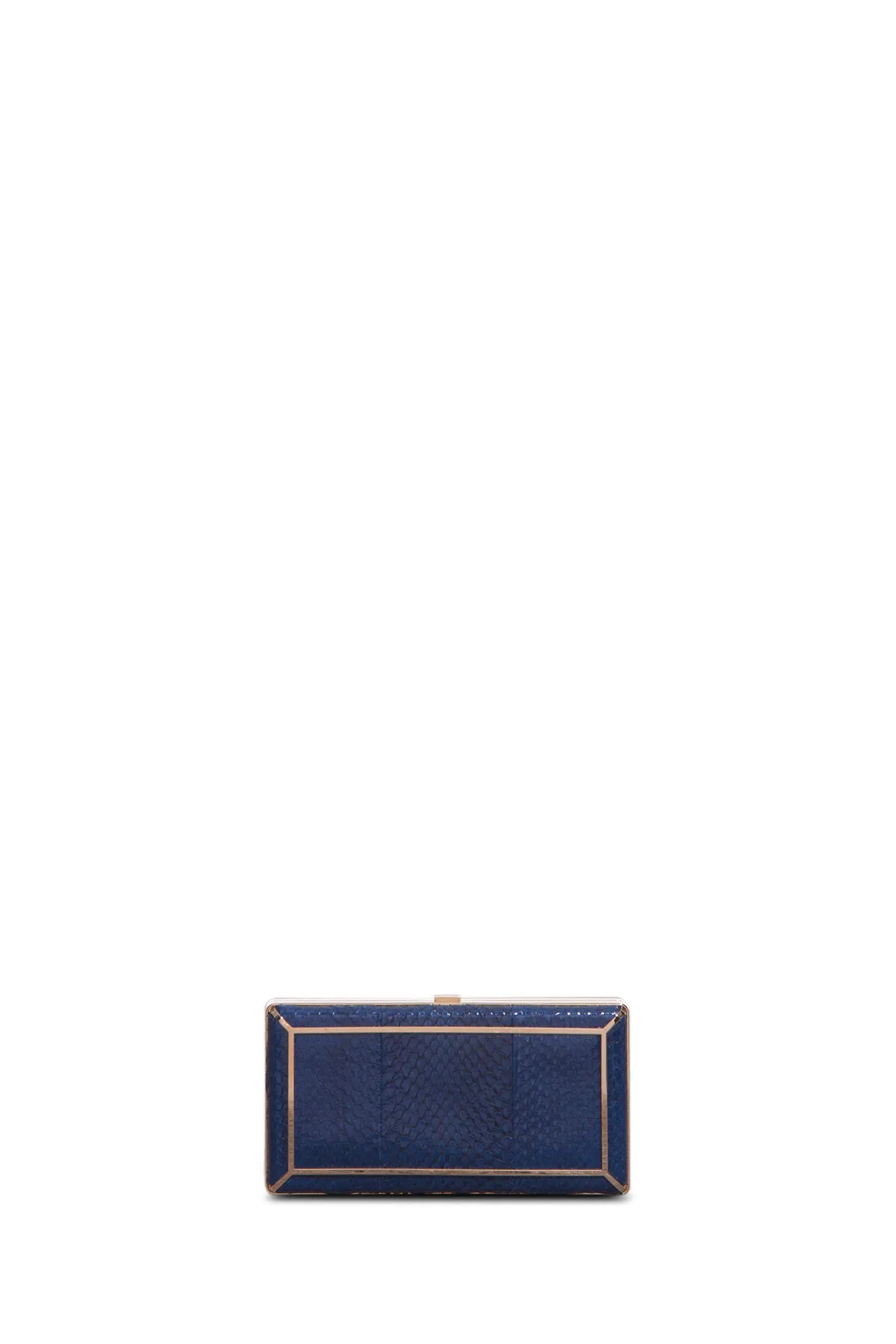 Callas Clutch in Navy Snakeskin