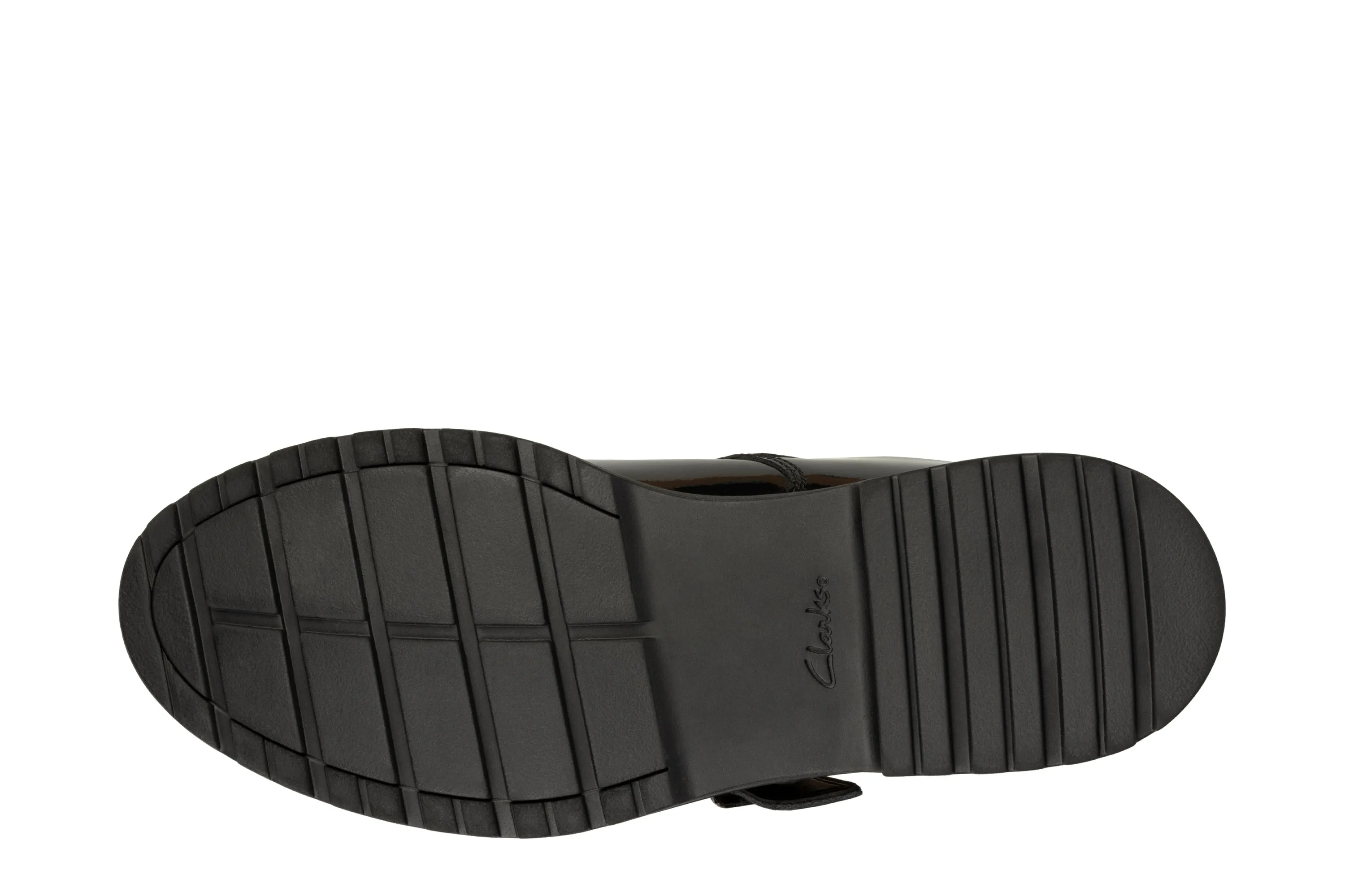 Clarks Loxham Walk Youth Black Patent