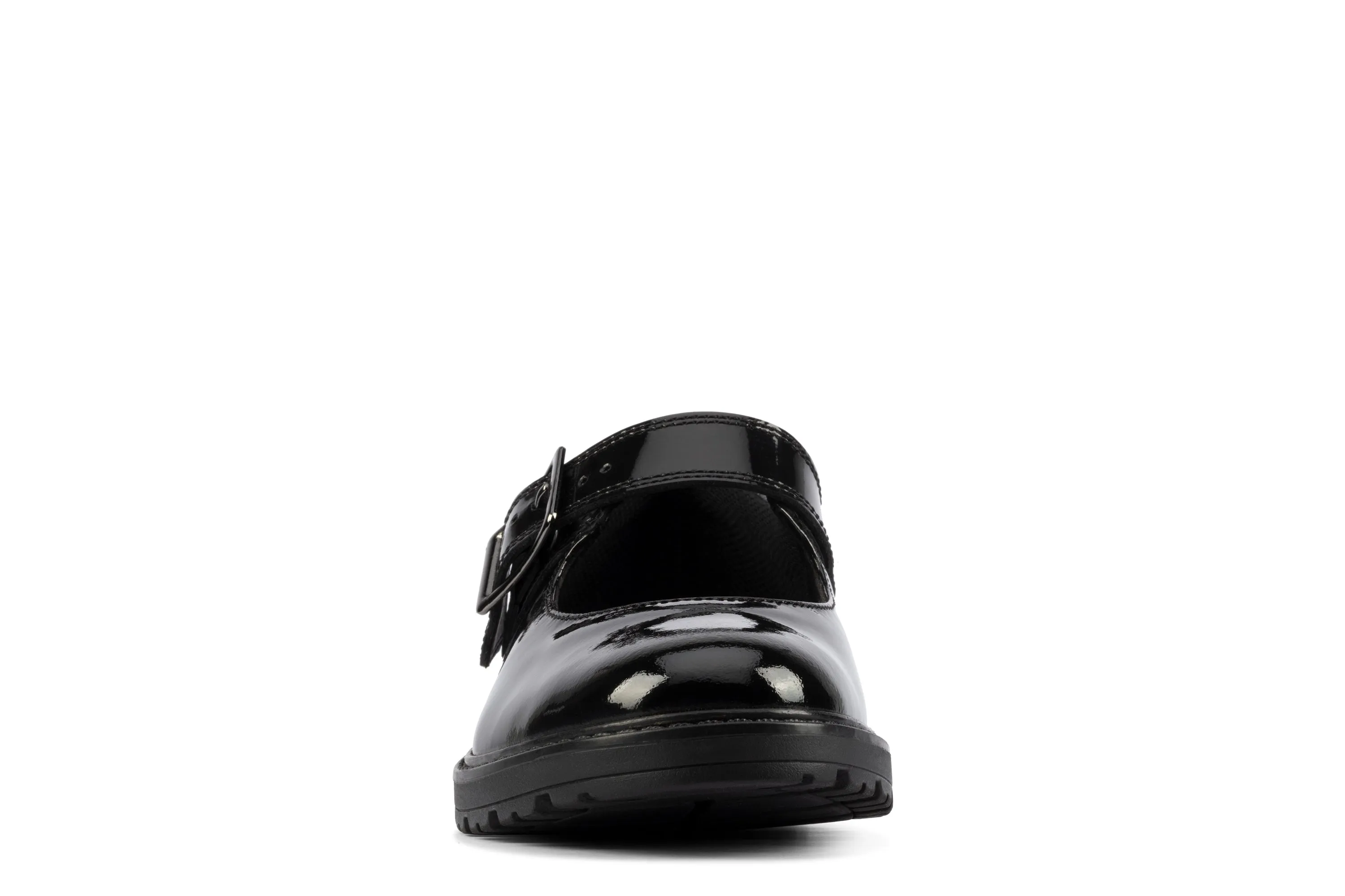 Clarks Loxham Walk Youth Black Patent