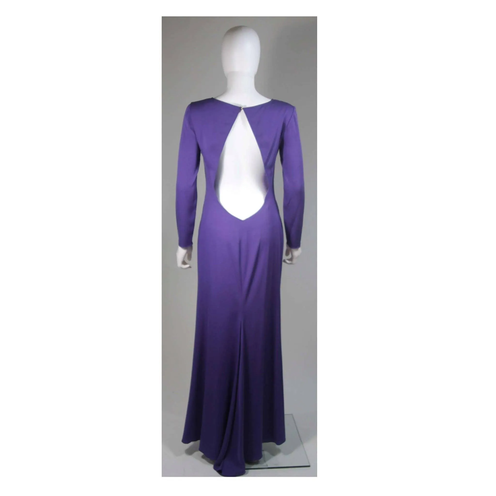 EMILIO PUCCI Purple Silk Gown with Open Back | Size M