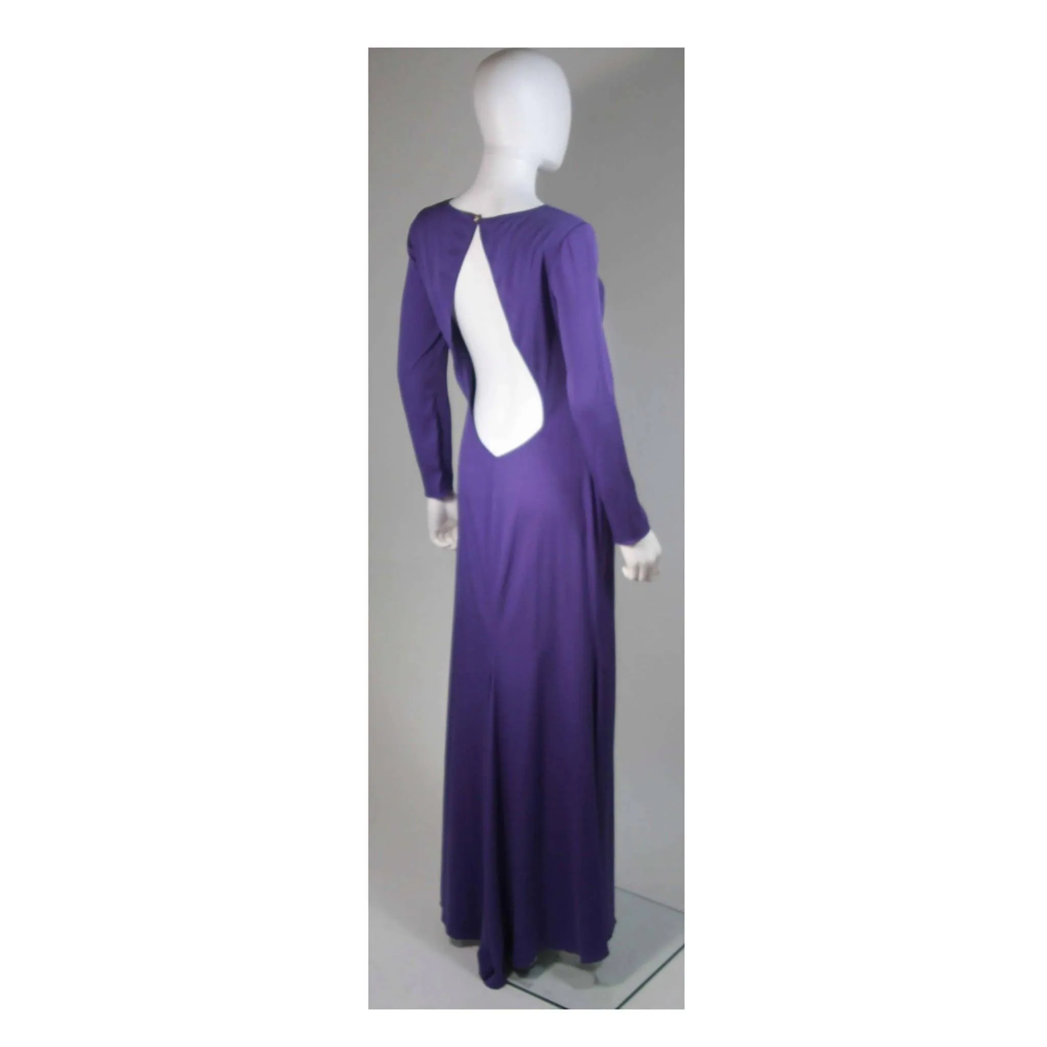 EMILIO PUCCI Purple Silk Gown with Open Back | Size M