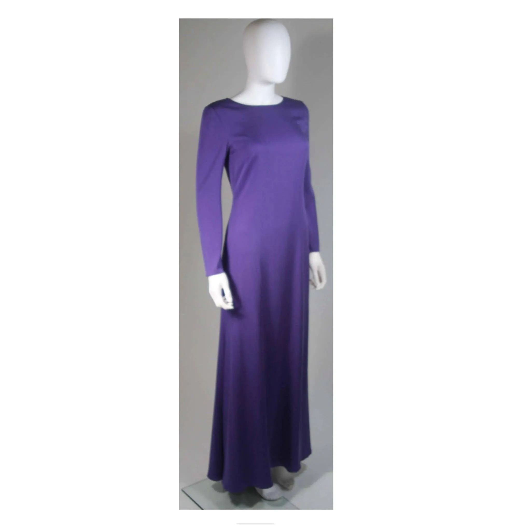 EMILIO PUCCI Purple Silk Gown with Open Back | Size M