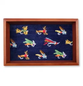 Fishing Flies (Navy) Valet Tray