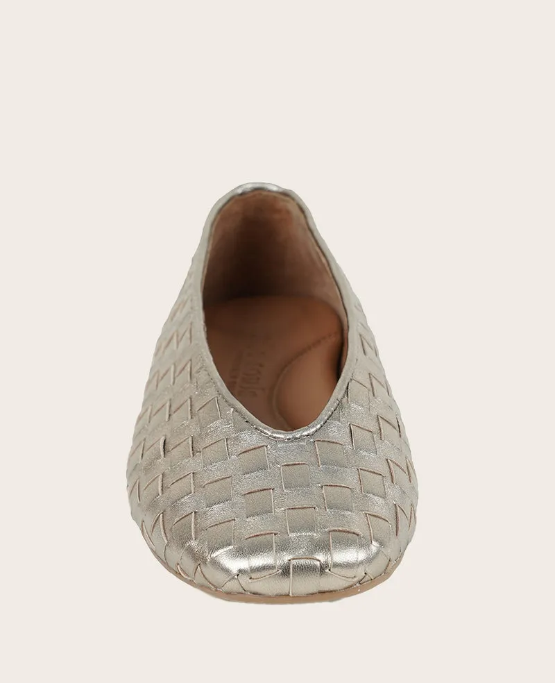 GENTLE SOULS - Willow Leather Woven Ballet Flat