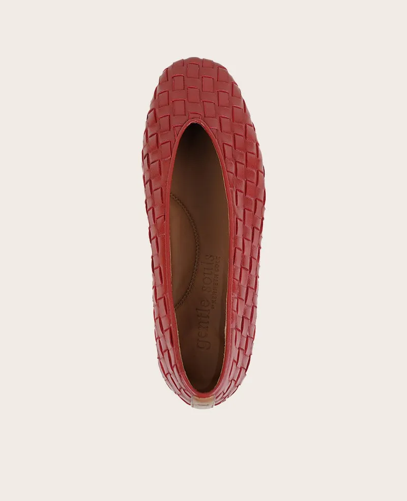 GENTLE SOULS - Willow Leather Woven Ballet Flat