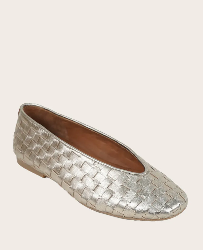 GENTLE SOULS - Willow Leather Woven Ballet Flat