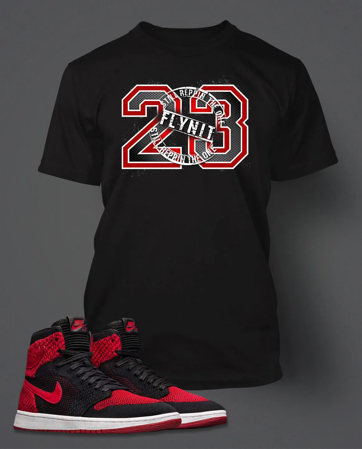 Graphic 23 T Shirt To Match Retro Air Jordan 1 Flynit Shoe