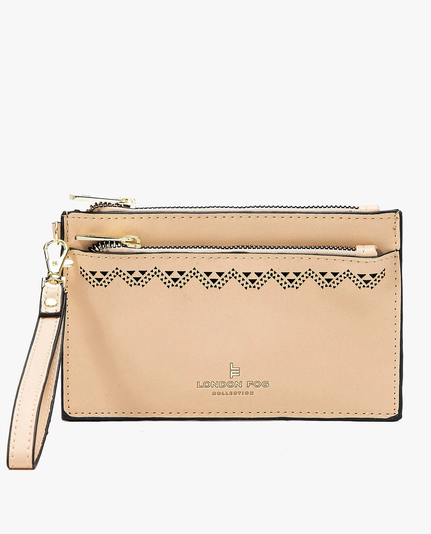 HANNAH LASER CUT WRISTLET DOUBLE ZIP