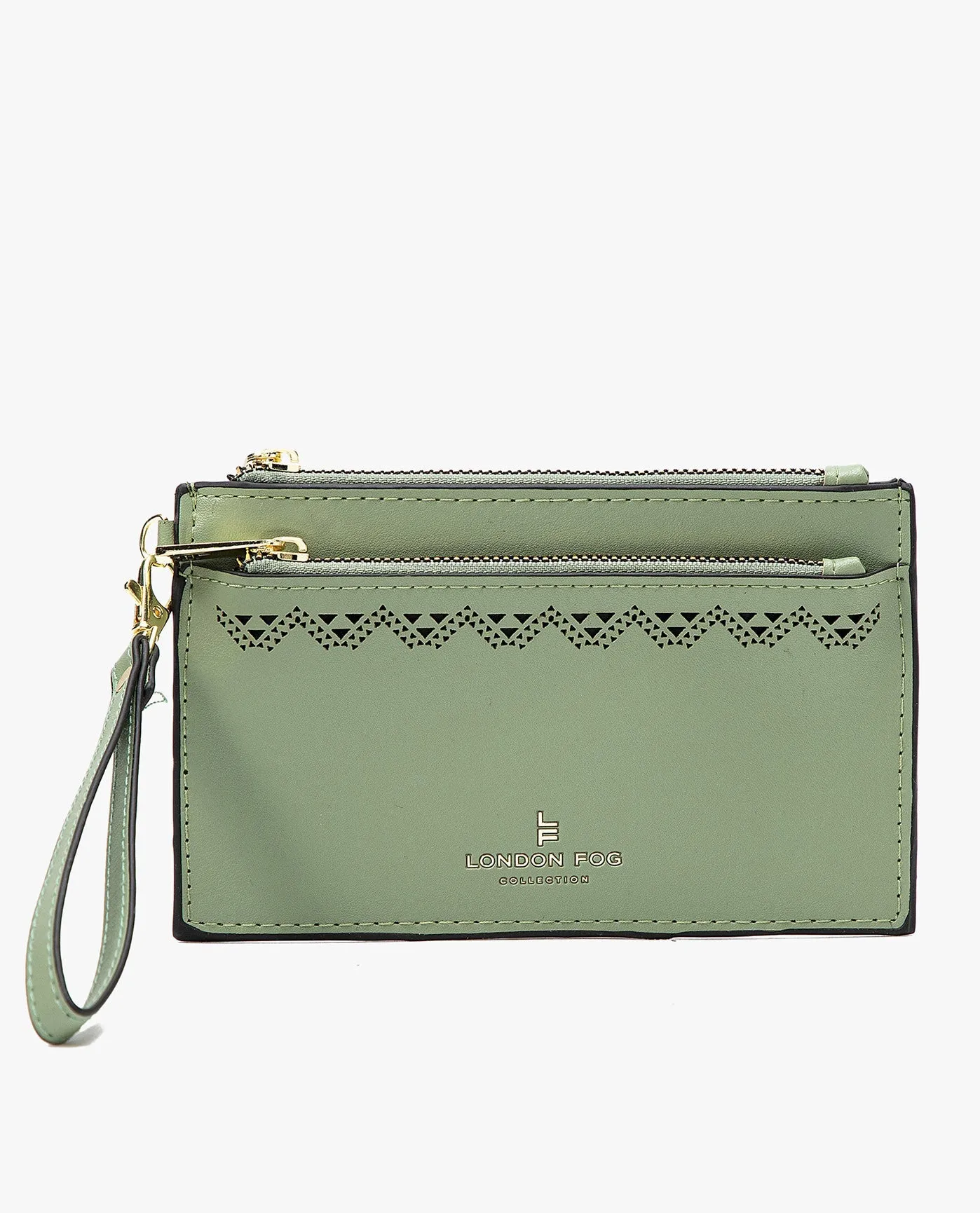 HANNAH LASER CUT WRISTLET DOUBLE ZIP