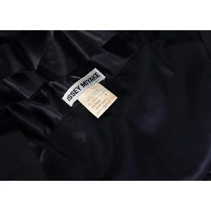 ISSEY MIYAKE Black Satin Ribbon Cage Skirt | Size S