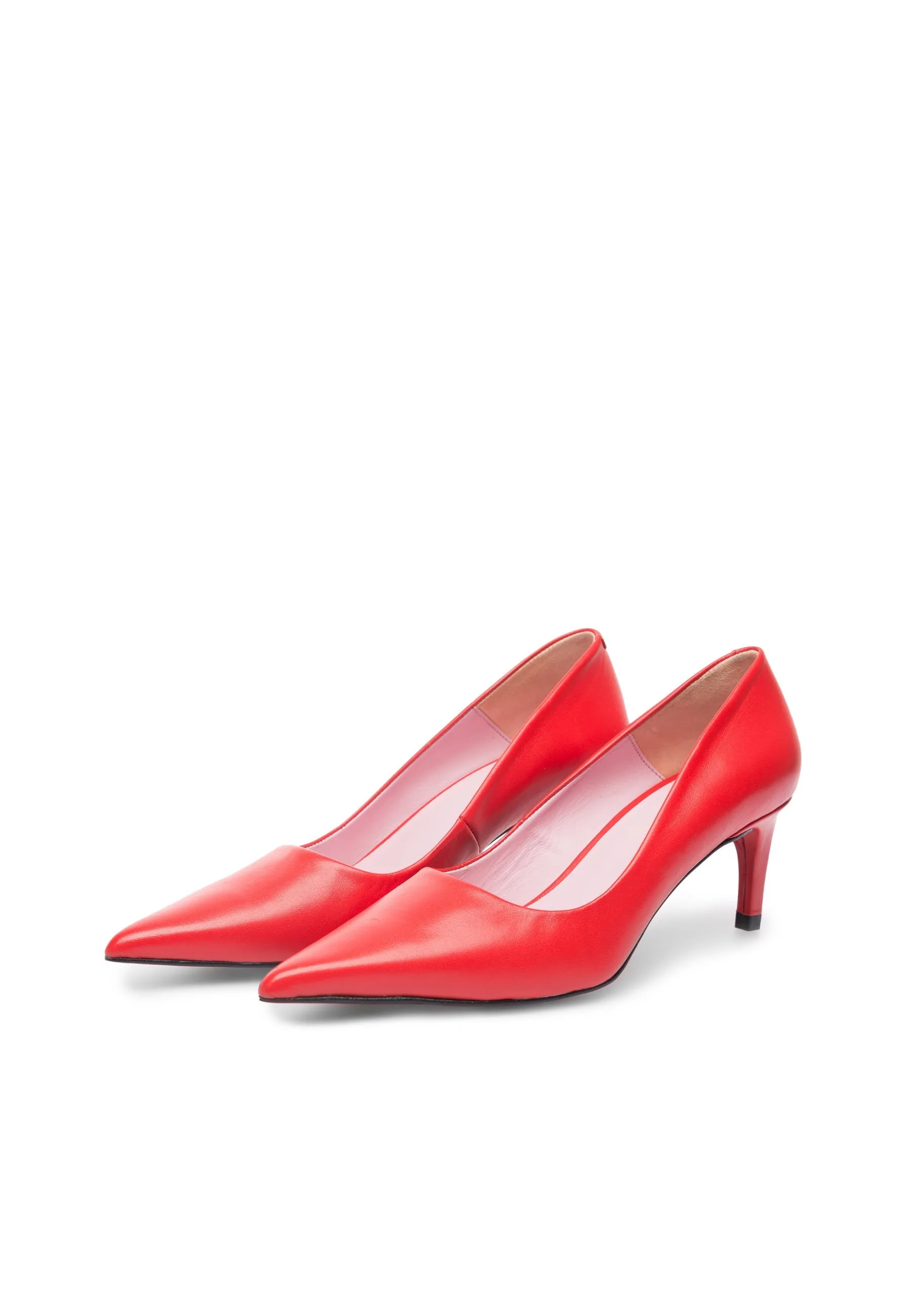 Kelly Red Leather Pumps