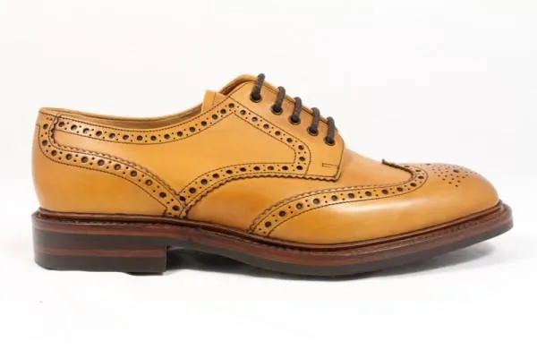 Tan Loake Chester Brogue Shoe with Dainite Sole