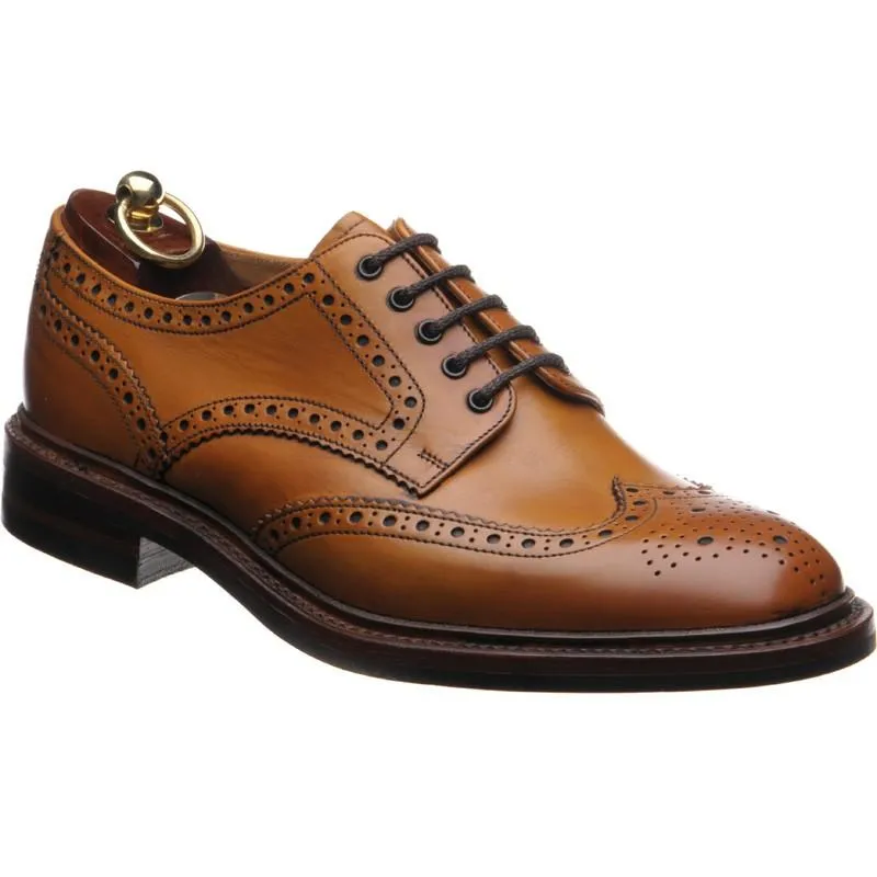 Tan Loake Chester Brogue Shoe with Dainite Sole