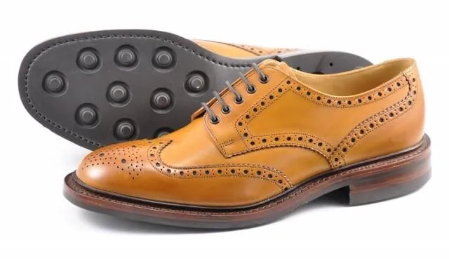 Tan Loake Chester Brogue Shoe with Dainite Sole