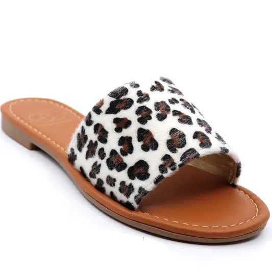 Lulu-4 Sandals White Leopard Sandals