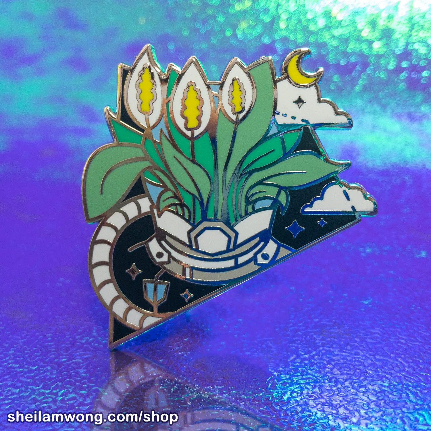 Lunar Tides: Lily Enamel Pin