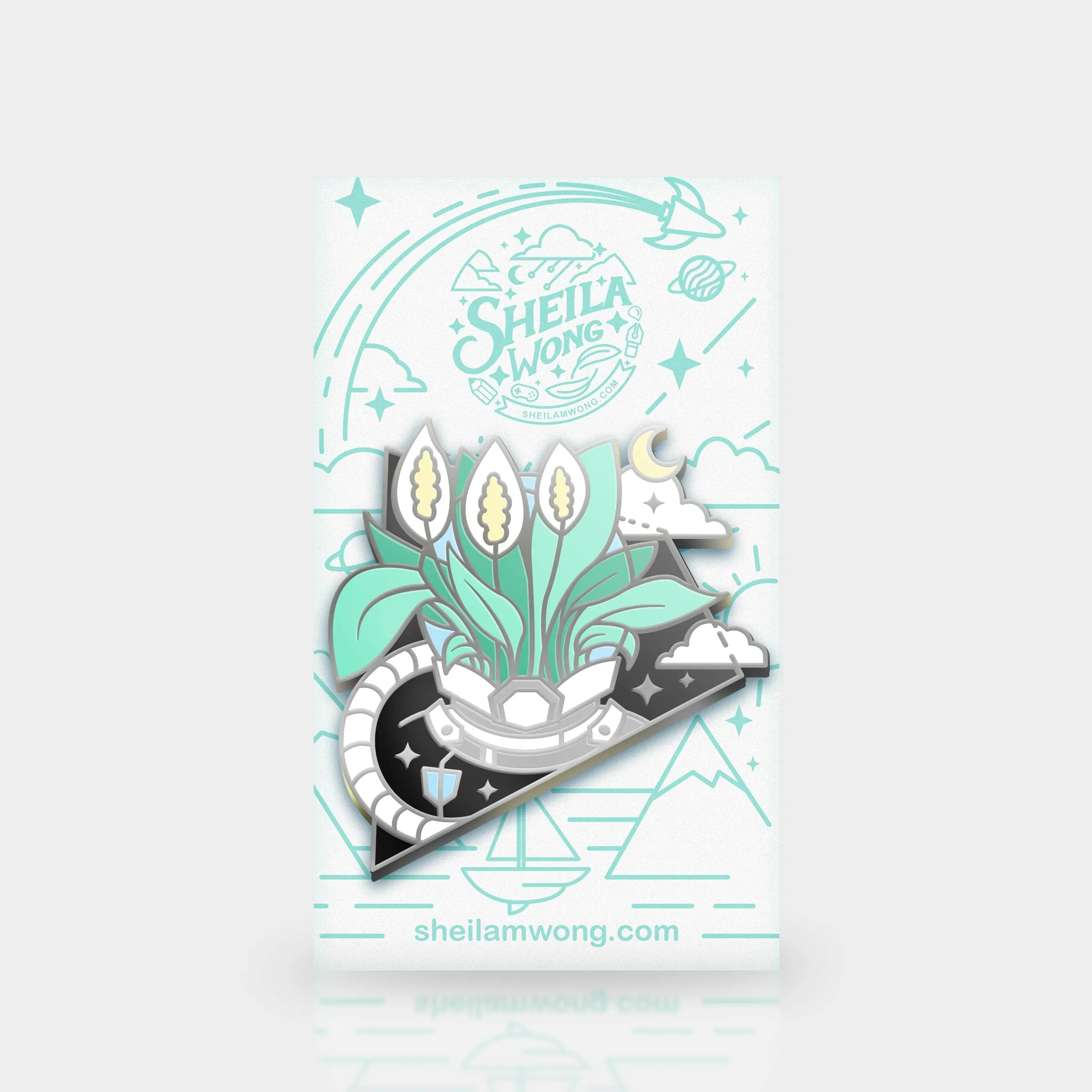 Lunar Tides: Lily Enamel Pin